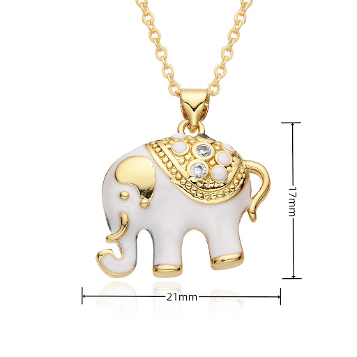Title 1, Colorful Oil Elephant Miniature Zircon Pendant ...