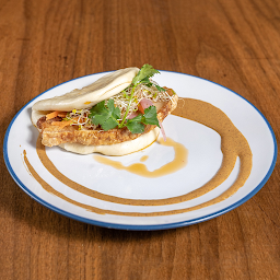 Crispy Pork Bao (steam bun taco) 