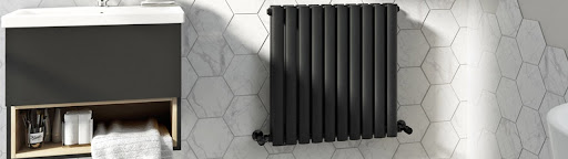 Modern Radiator In Bathroom