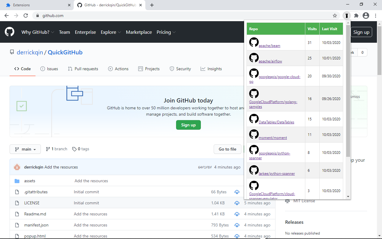 QuickGitHub Preview image 0