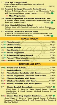 Ira's Food & Beverage menu 1