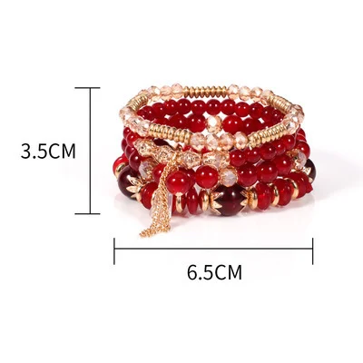 Bracciale Multicolor con Nappe in Lega Design Elegante e Vivace Accessorio di Moda Perfetto per Ogni Occasione Realizzato a Mano