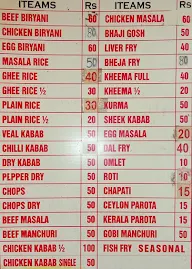 Safa Hotel menu 1