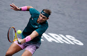 Rafael Nadal in action during his semi final match against Germany's Alexander Zverev.