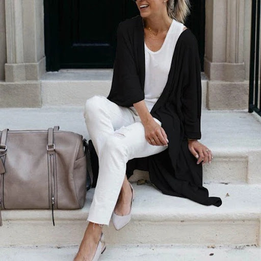 Title 7, Ms Long loose irregular hem knit cardigan coat ...