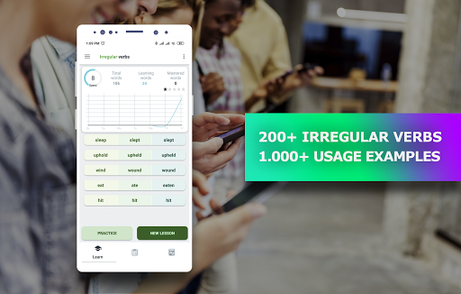 English Irregular Verbs. Vocabulary Flashcards - v1.0.1