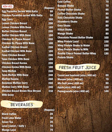 AM2PM Fitness Cafe menu 