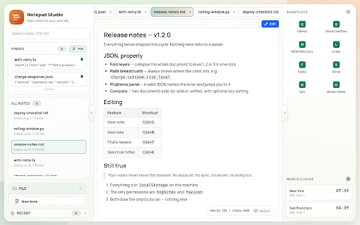 Notepad New Tab screenshot 4