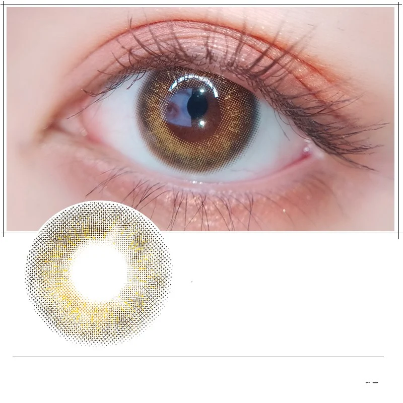 Lentilles de contact naturelles pour étudiants garçons myopes, pupilles bleues, grises ou marron. Améliore la vision et l'esthétique.