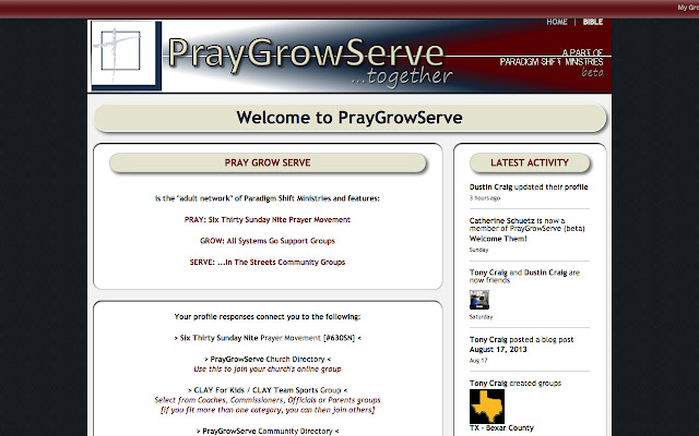 PrayGrowServe chrome extension