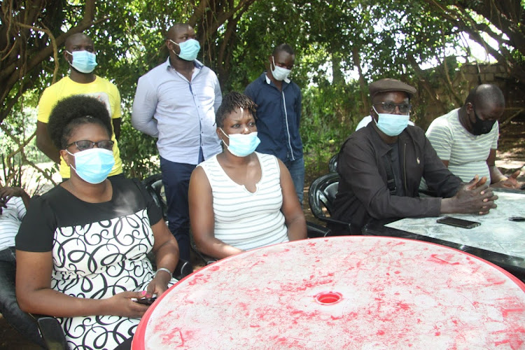 Nyanza Jubilee Party officials address the press