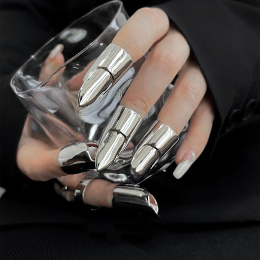 Title 5, Niche Design Premium Metal Nail Set Ring. Ideal...