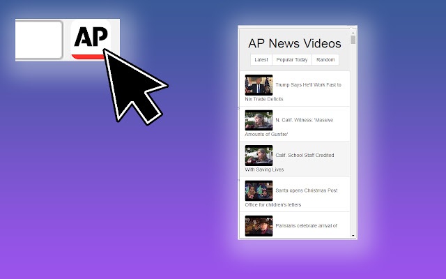 Latest AP News Videos chrome extension