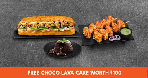 Any Sandwich + Any Starter [FREE Chocolava Cake]