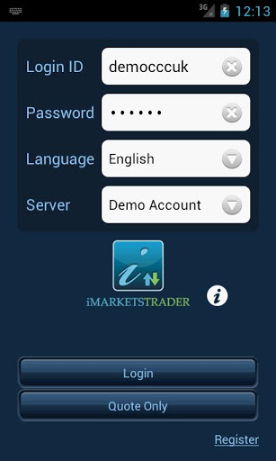 Screenshot iMarketsTrader