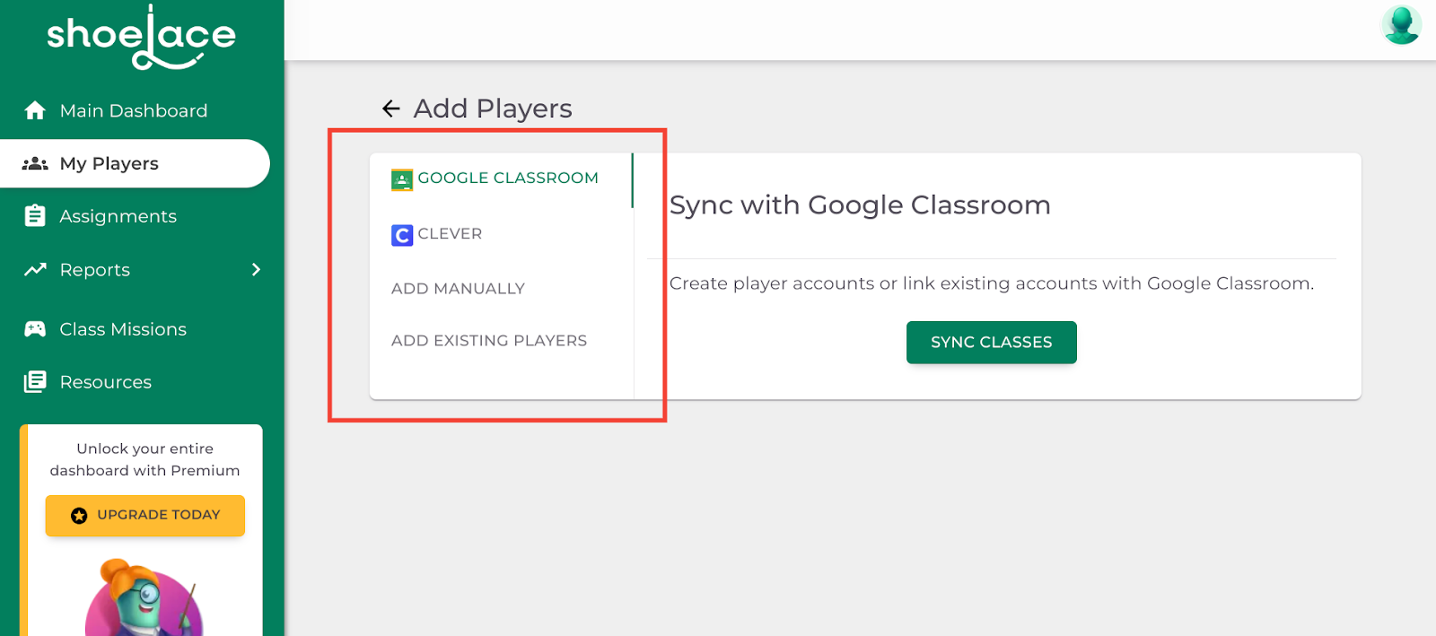 Create Classes and Students with Google SSO – Help Center