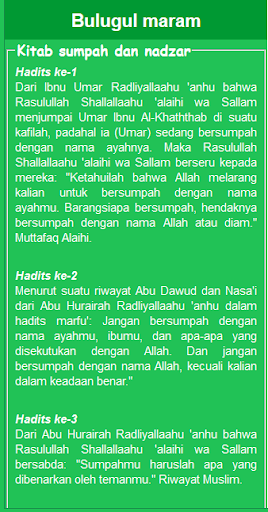 Bulughul Maram  Terjemahannya