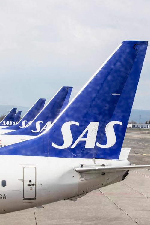 SAS jets at Gardamoen Airport stand idle during a pilots' strike, in Oslo, Norway, April 26 2019. Picture: OLE BERG-RUSTEN/NTB SCANPIX