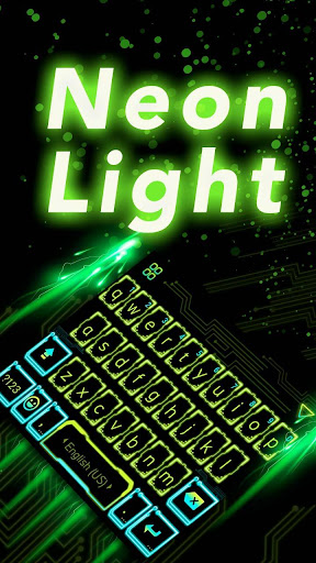 Neon Light Emoji Keyboard Skin