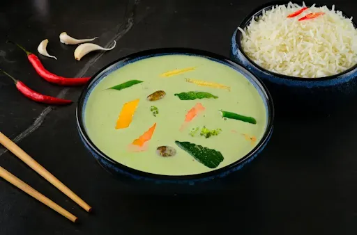 Prawn Thai Green Curry With Steamed Rice