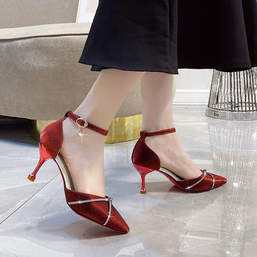 Title 4, Word With Fashion Ladies Joker High Heels Red