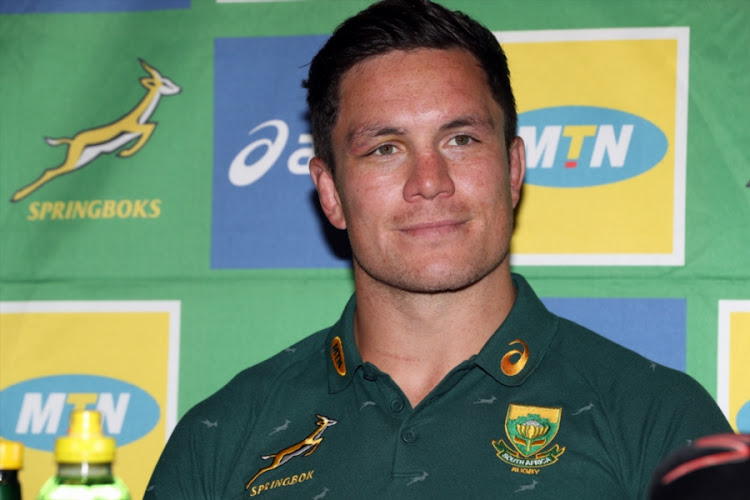 Francois Louw during the South African national rugby team media conference at Garden Court Umhlanga on August 14, 2018 in Durban, South Africa.