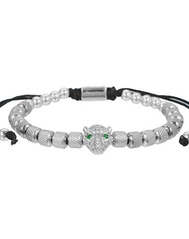 Bracelet à perles ananas en acier i - 1