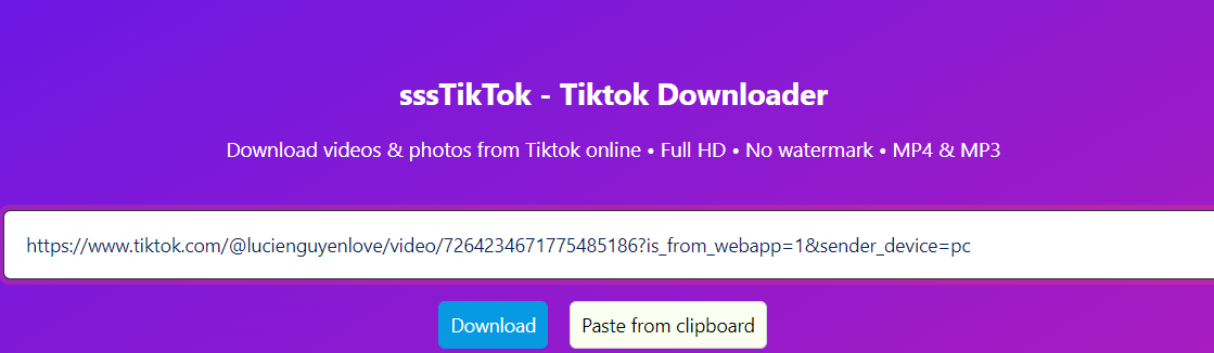 Download Tiktok Mp4 HD Videos, Tiktok Video Downloader