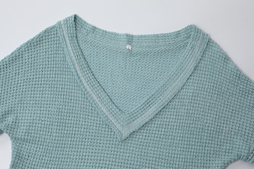 Title 9, V-neck Long-sleeved Tunic Sweater With Pleated ...