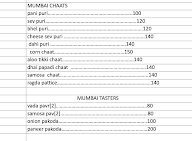 Mumbai Chaats menu 1