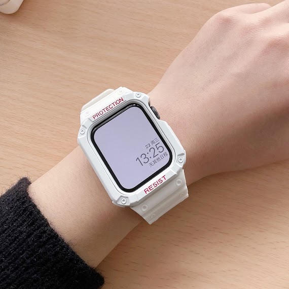 Dây Đeo Silicone Trong Suốt Cho Đồng Hồ Thông Minh Apple Watch Series 7 6 5 4 3 2 1 38/40/42/44/41/45Mm