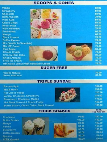 Mother Dairy Ice Cream menu 