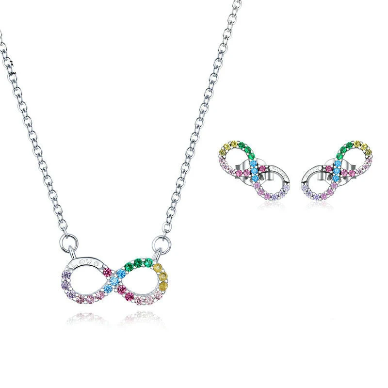 Title 2, Zweiteiliges Sterling Silber Ohrring- und Halsk...