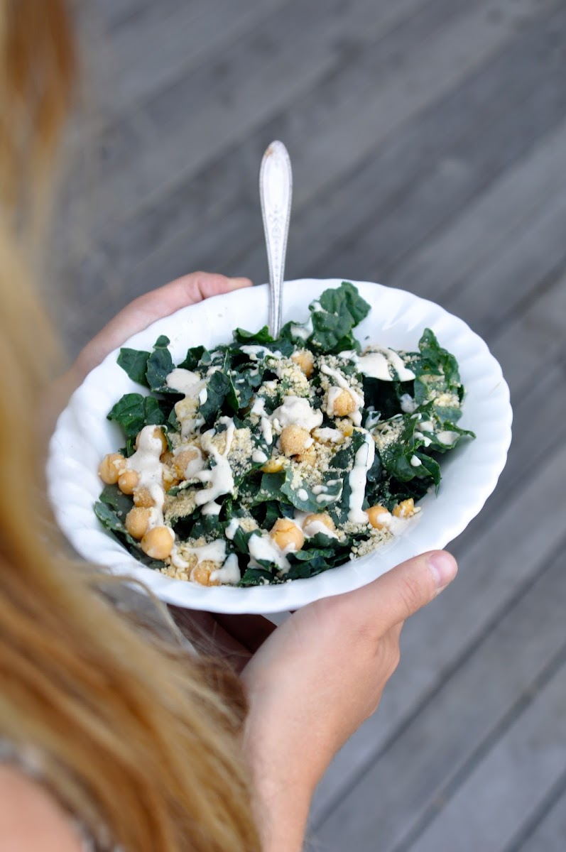 Kale Caesar Salad (GF, Vegan)