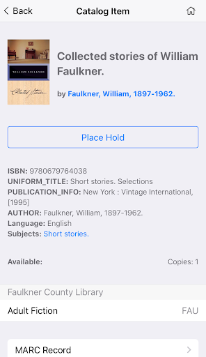 Faulkner - Van Buren Library