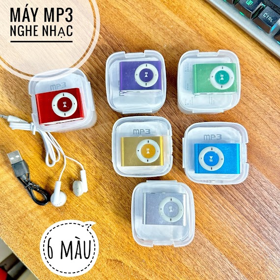 Máy Nghe Nhạc Mp3 Mini Vỏ Nhôm Tặng Kem Tai Nghe Và Hộp Đựng, Có Bán Thẻ Nhớ 512Mb Lưu 150 Bài Hát