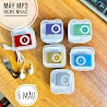 Máy Nghe Nhạc Mp3 Mini Vỏ Nhôm Tặng Kem Tai Nghe Và Hộp Đựng, Có Bán Thẻ Nhớ 512Mb Lưu 150 Bài Hát