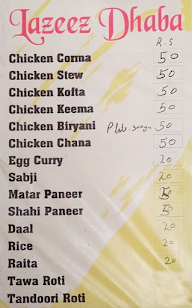 Lazeez Caterers menu 1