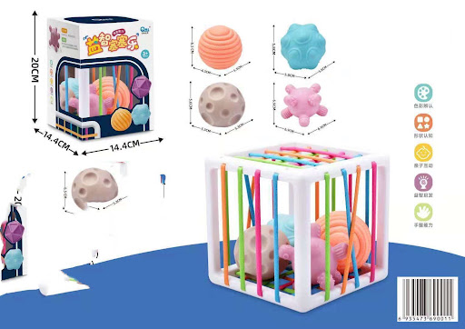 Title 5, Baby Puzzle Cube with Soft Rubber Stopper and C...