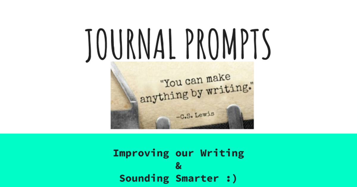 Journals - Google Slides