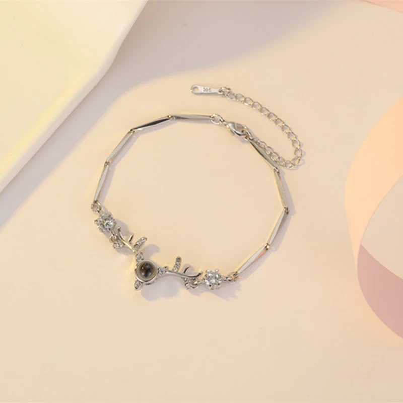 Bracelet de couple avec projection 