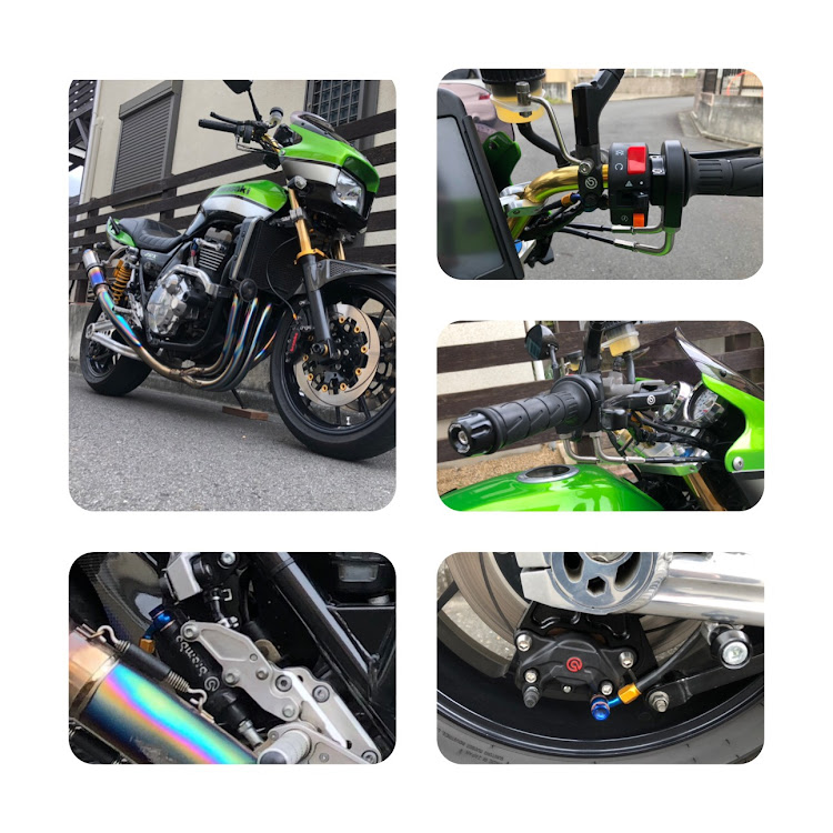 ヒロさんが投稿したZRX1200・ハイスロ・ヤマンボマスター・ブレンボ  カニに関するカスタム事例の投稿画像1枚目