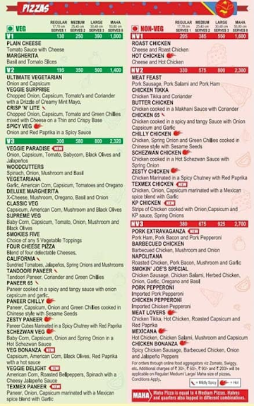 Smokin' Joe's menu 