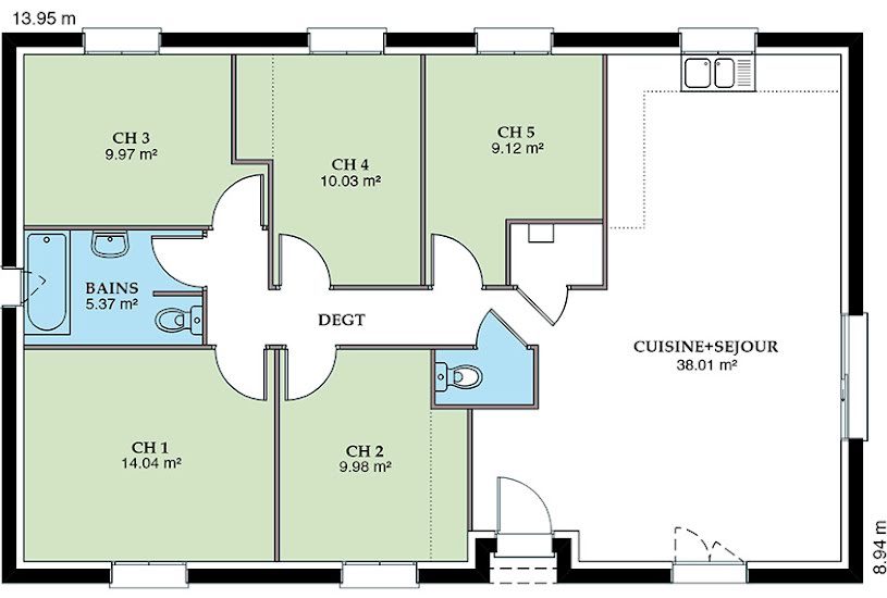  Vente Terrain + Maison - Terrain : 920m² - Maison : 79m² à Cercy-la-Tour (58340) 