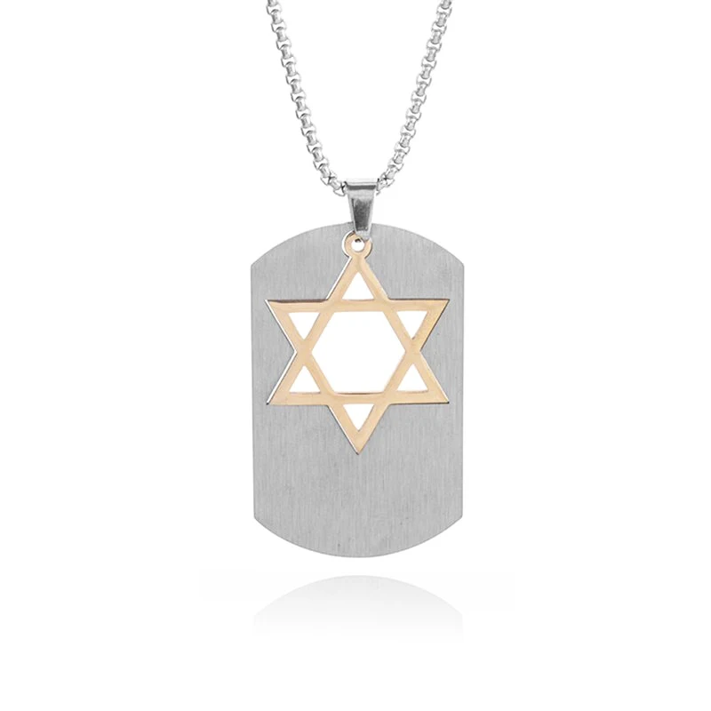 Collar casual para pareja con colgante de placa de identificación personalizado, un regalo perfecto para demostrar personalidad.