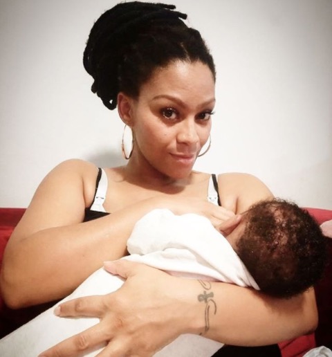 Letoya Makhene is loving every moment with her newborn.