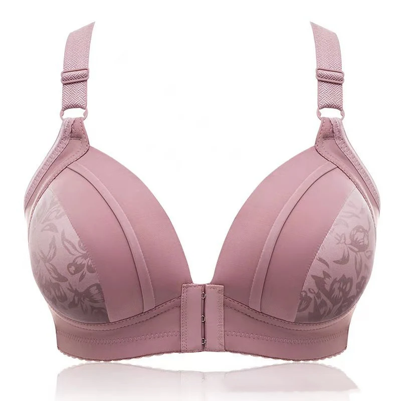 Sutiã feminino com aro, botão frontal fino