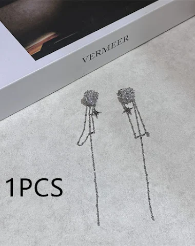 Boucles d'oreilles clip à pompon de - 1