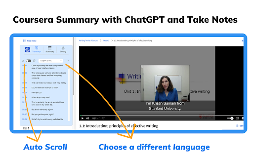 Coursera Videos Subtitle Easy Copy with ChatGPT