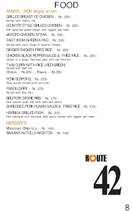 Route 42 menu 1